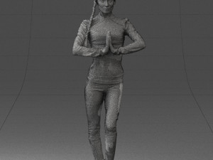 young woman in yoga pose 0348 Modelo 3D