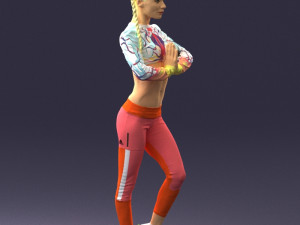 young woman in yoga pose 0348 3d print ready 3D Принт Модель