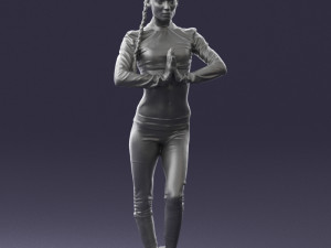 young woman in yoga pose 0348 3d print ready 3D Принт Модель