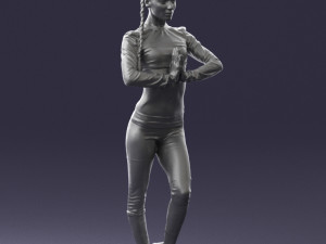 young woman in yoga pose 0348 3d print ready 3D Принт Модель