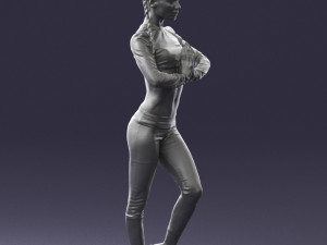 young woman in yoga pose 0348 3d print ready 3D Принт Модель
