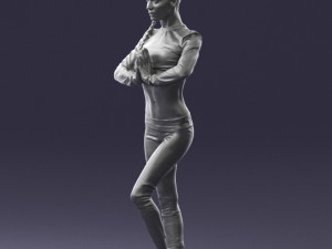 young woman in yoga pose 0348 3d print ready 3D Принт Модель