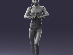 young woman in yoga pose 0348 3d print ready 3D Принт Модель