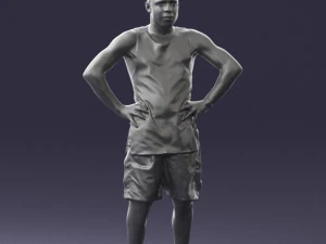 man with tatoo in pose 0346 3D Model