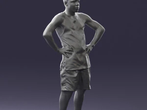 man with tatoo in pose 0346 3D Model