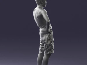 man with tatoo in pose 0346 3D Model