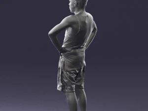 man with tatoo in pose 0346 3D Model