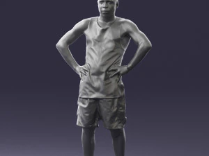man with tatoo in pose 0346 3D Model