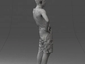 man with tatoo in pose 0346 3D Model