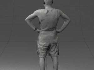 man with tatoo in pose 0346 3D Model
