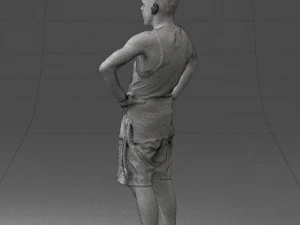man with tatoo in pose 0346 3D Model