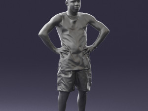 man with tatoo in pose 0346 3d print ready Modelo de Impressão 3D