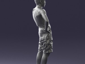 man with tatoo in pose 0346 3d print ready Modelo de Impressão 3D
