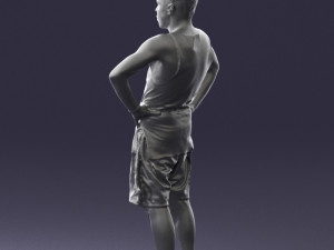 man with tatoo in pose 0346 3d print ready Modelo de Impressão 3D