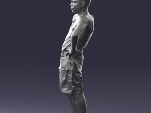 man with tatoo in pose 0346 3d print ready Modelo de Impressão 3D