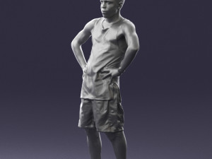 man with tatoo in pose 0346 3d print ready Modelo de Impressão 3D