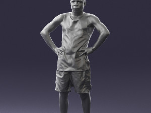 man with tatoo in pose 0346 3d print ready Modelo de Impressão 3D