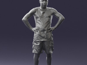 man with tatoo in pose 0346 3d print ready Modelo de Impressão 3D