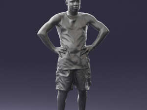 man with tatoo in pose 0346 3d print ready Modelo de Impressão 3D