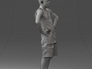 man with tatoo in pose 0346 3d print ready Modelo de Impressão 3D