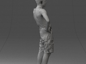 man with tatoo in pose 0346 3d print ready Modelo de Impressão 3D