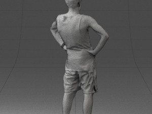man with tatoo in pose 0346 3d print ready Modelo de Impressão 3D