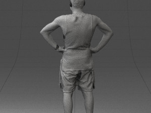 man with tatoo in pose 0346 3d print ready Modelo de Impressão 3D