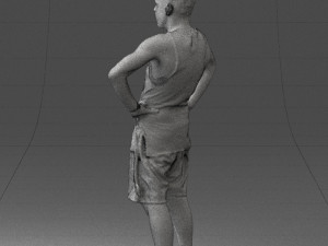 man with tatoo in pose 0346 3d print ready Modelo de Impressão 3D