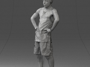man with tatoo in pose 0346 3d print ready Modelo de Impressão 3D