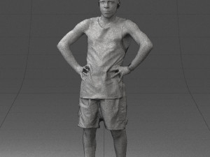 man with tatoo in pose 0346 3d print ready Modelo de Impressão 3D