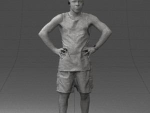 man with tatoo in pose 0346 3d print ready Modelo de Impressão 3D