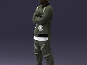 black man in green dress 0349 3D Модель
