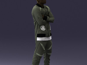 black man in green dress 0349 3d print ready 3D 프린트 모델