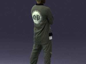 black man in green dress 0349 3d print ready 3D 프린트 모델