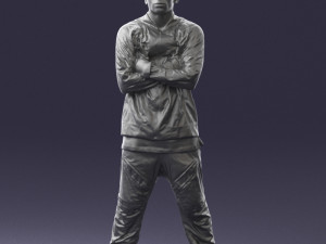 black man in green dress 0349 3d print ready 3D 프린트 모델