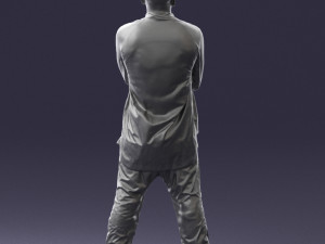 black man in green dress 0349 3d print ready 3D 프린트 모델