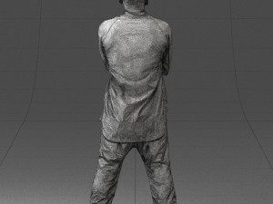 black man in green dress 0349 3d print ready 3D 프린트 모델