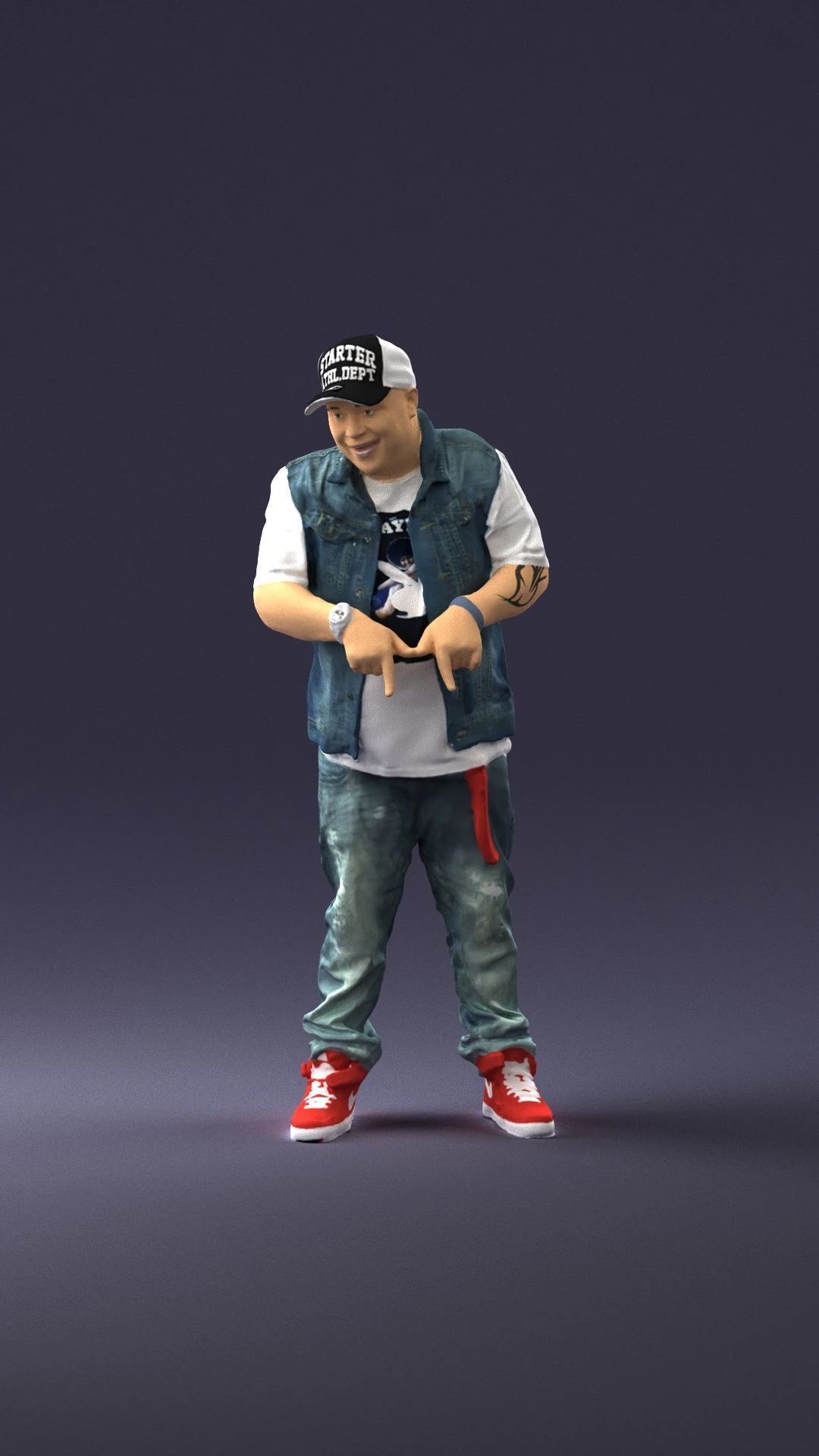 fat man in jeans 0334 3D Model .c4d .max .obj .3ds .fbx .stl .blend 