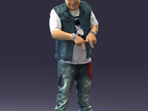 fat man in jeans 0334 Model 3D