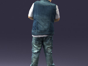 fat man in jeans 0334 Model 3D