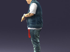 fat man in jeans 0334 Model 3D