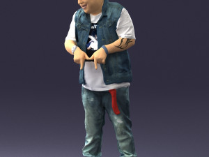 fat man in jeans 0334 Model 3D