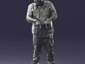fat man in jeans 0334 Model 3D
