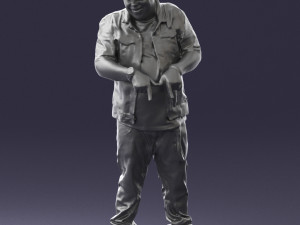 fat man in jeans 0334 Model 3D