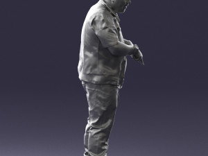 fat man in jeans 0334 Model 3D