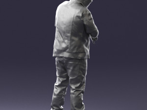 fat man in jeans 0334 Model 3D