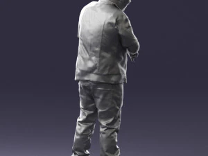 fat man in jeans 0334 3D Model