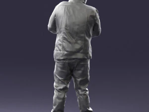 fat man in jeans 0334 3D Model