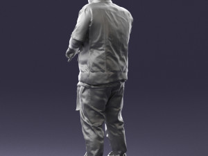 fat man in jeans 0334 Model 3D