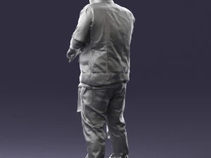 fat man in jeans 0334 3D Model